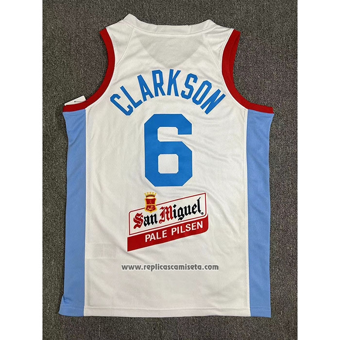 Camiseta Filipino Jordan Clarkson #6 Juegos Olimpicos 2024 Blanco